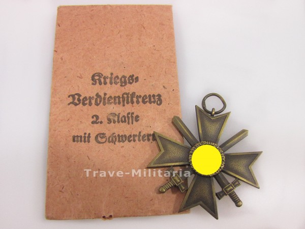 Kriegsverdienstkreuz 2. Klasse mit Schwertern in Tüte