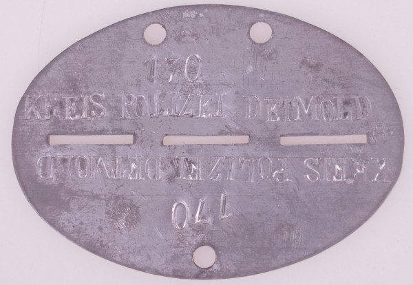 Erkennungsmarke Kreis Polizei Detmold 170