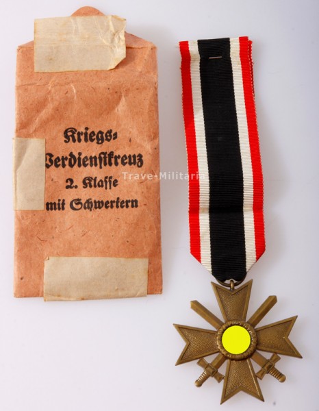 Kriegsverdienstkreuz 2.Klasse mit Schwertern in Tüte