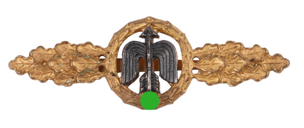 Frontflugspange für Jäger in Gold
