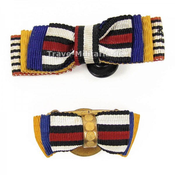 2 Knopflochdekorationen 3er und 4er für Kämpfer 1870/71