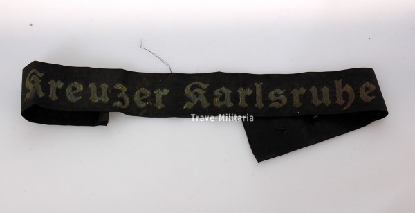 Kriegsmarine Mützenband Kreuzer Karlsruhe