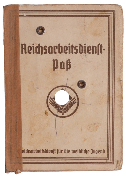 Reichsarbeitsdienst- Pass Elfriede von Armandola
