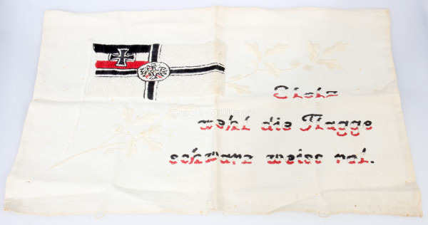 Patriotisches Deckchen mit Reichskriegsflagge