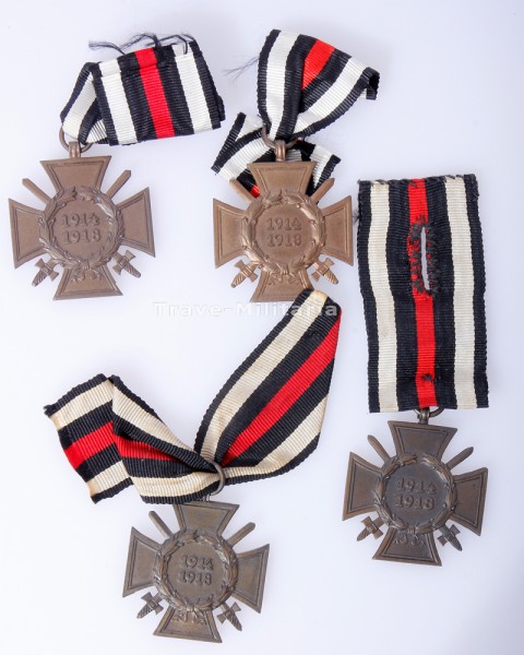 4x Ehrenkreuz für Frontkämpfer
