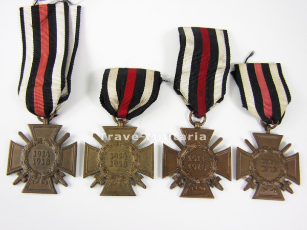 Lot 4 Ehrenkreuze für Frontkämpfer