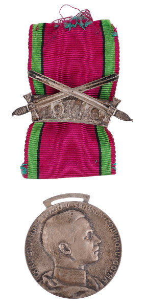 Sachsen-Coburg-Gotha Silberne Verdienstmedaille mit Schwertern 1914/16