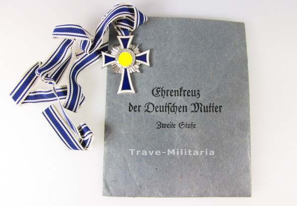 Ehrenkreuz der Deutschen Mutter in Silber mit Verleihtüte Brehmer