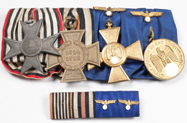 4er Ordensspange Marine-Oberwerkmeister Pinske mit Bandspange