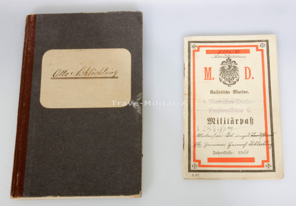 Militärpass und Seefahrtsbuch Otto Schlichting