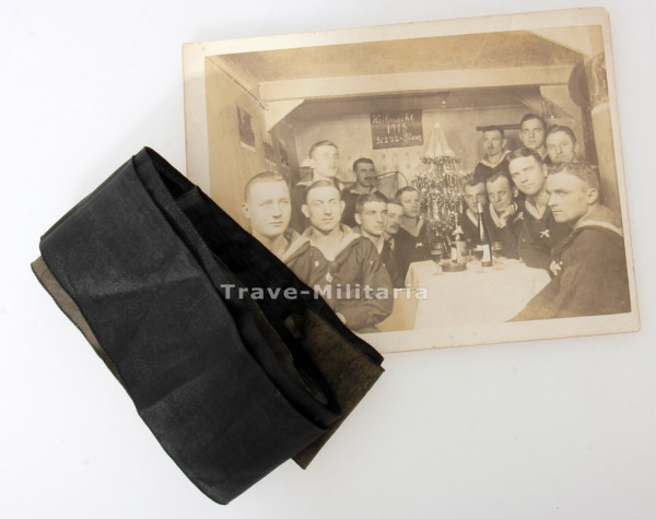 Kaiserliche Marine Mützenband ,,S.M.S. Markgraf " mit Foto