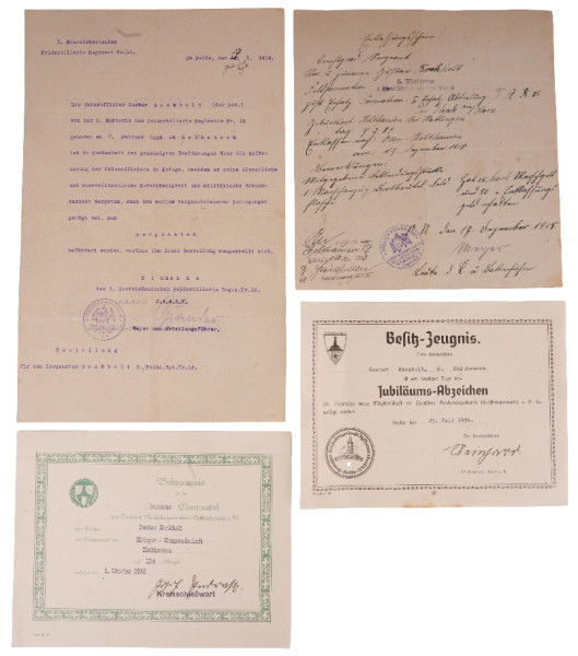Urkundengruppe Bockholt Feldartillerie-Regiment Nr. 15