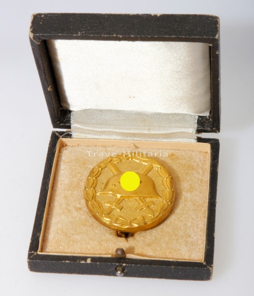 Verwundetenabzeichen in Gold im Etui