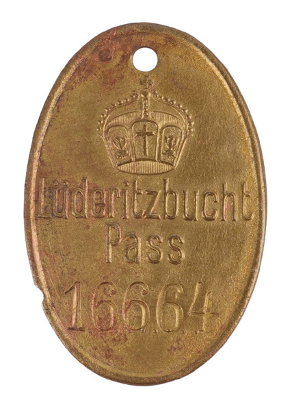 Deutsch-Südwestafrika Passmarke Lüderitzbucht Pass 16664