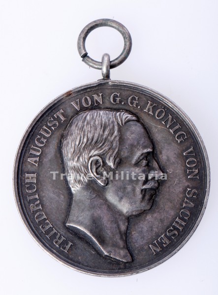 Sachsen Königreich Friedrich-August Silberne Schießmedaille
