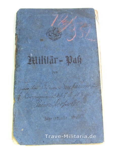 Militärpass Infanterie-Regiment Prinz Leopold und Führungsattest