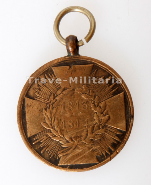 Kriegsdenkmünze 1813/1814 für Kämpfer Archiv Trave Militaria