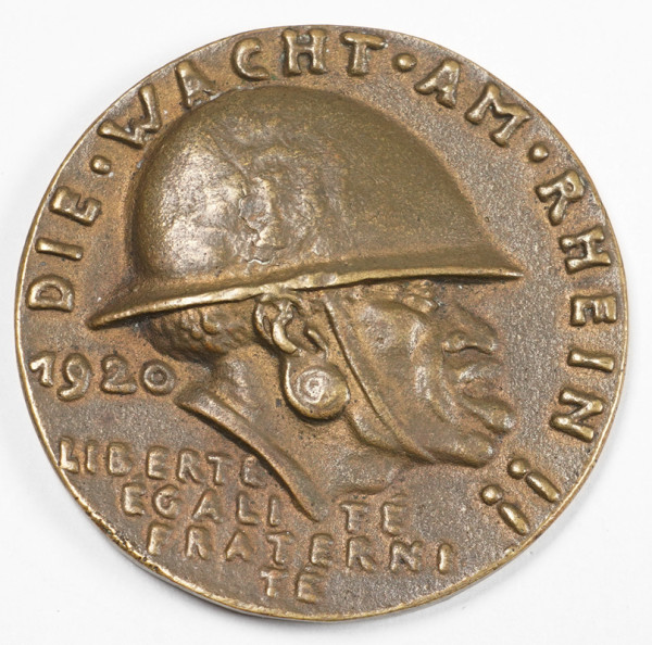 Schandmedaille "Die Wacht am Rhein" 1920