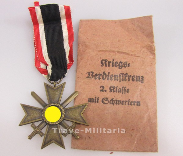 Kriegsverdienstkreuz 2. Klasse mit Schwertern im Umschlag
