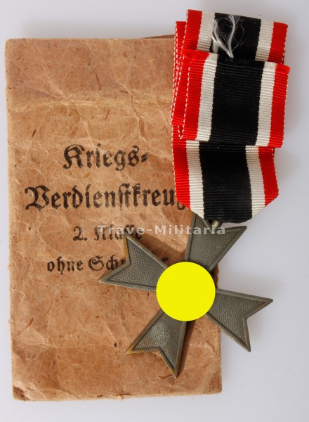 Kriegsverdienstkreuz 2. Kasse ohne Schwerter 1939 mit Tüte