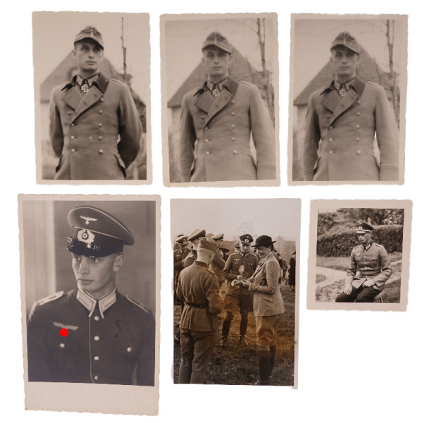 6 Fotos unbekannter Ritterkreuzträger des Heeres