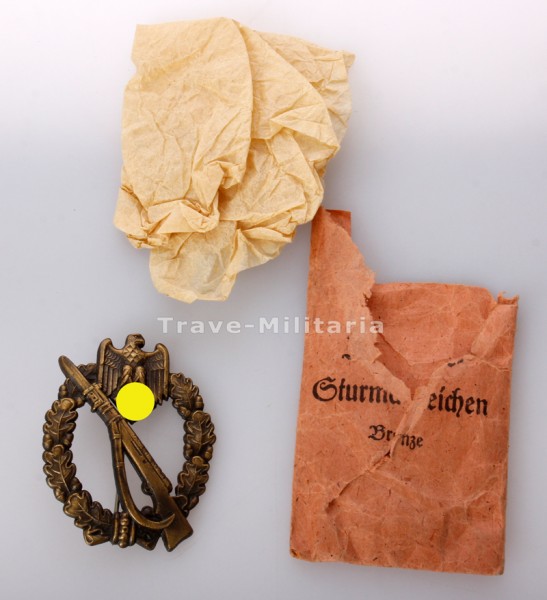 Infanterie- Sturmabzeichen in Bronze mit Verleihungstüte