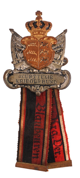 Württemberger Kriegerbund Mitgliedsabzeichen Kriegerverein Vert. Krg. Ver. Blaubeuren