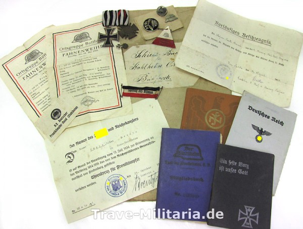 Nachlass eines Soldaten des 1. Weltkrieges und Mitglied des Stahlhelmbundes