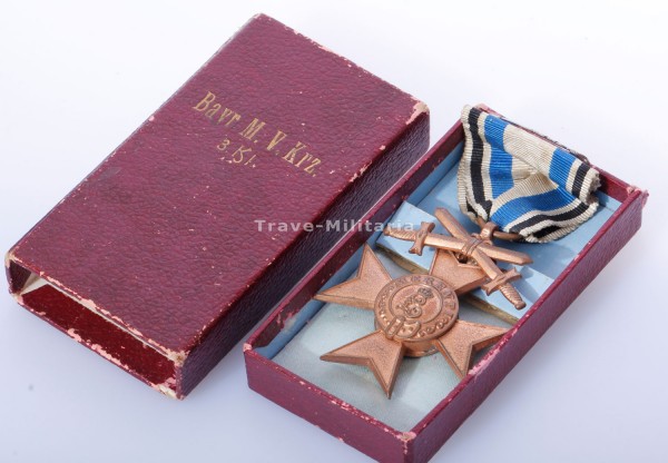 Bayern Militär-Verdienstkreuz 3. Klasse mit Schwertern im Etui