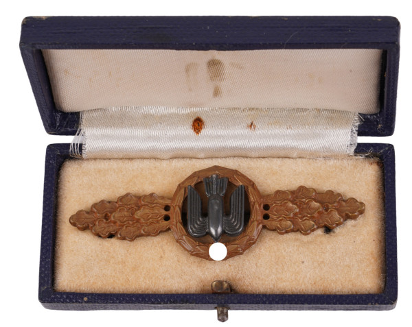 Frontflugspange für Kampfflieger Bronze im Etui