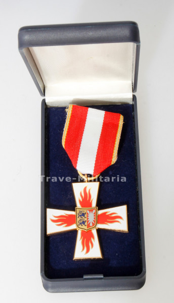 Schleswig-Holstein Brandschutzehrenzeichen in Gold im Etui