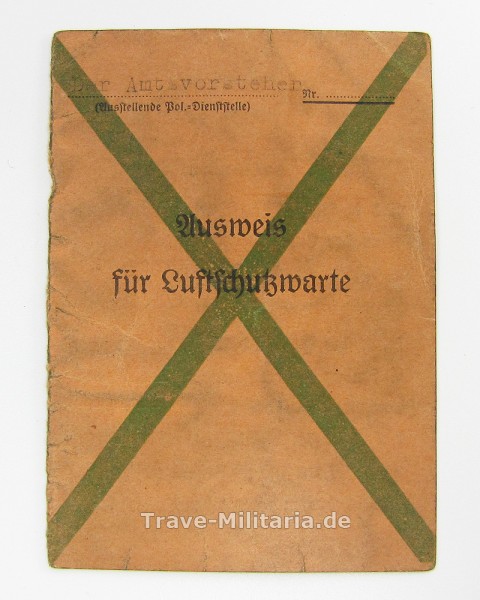 Ausweis für Luftschutzwarte