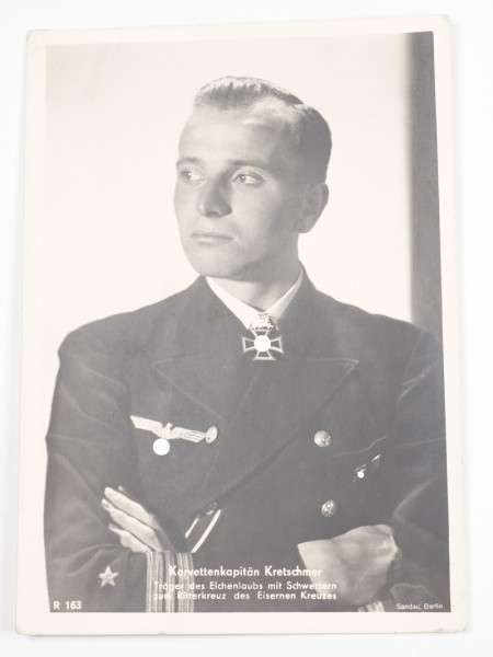 Postkartenfoto Korvettenkapitän Kretschmer