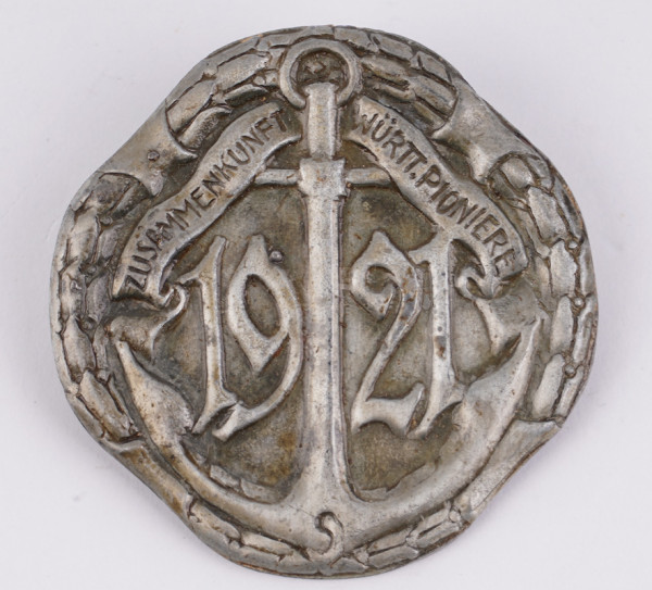 Zusammenkunft Württ. Pioniere 1921 Veranstaltungsabzeichen