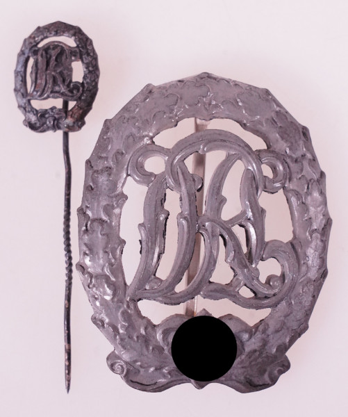 Deutsches Reichsportabzeichen DRL in Silber mit Miniatur