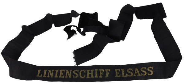 Kriegsmarine Mützenband "Linienschiff Elsass"