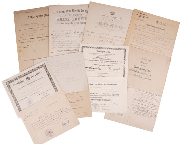 Urkundengruppe Amlung bayr. Res.-Inf.-Regts. No. 5