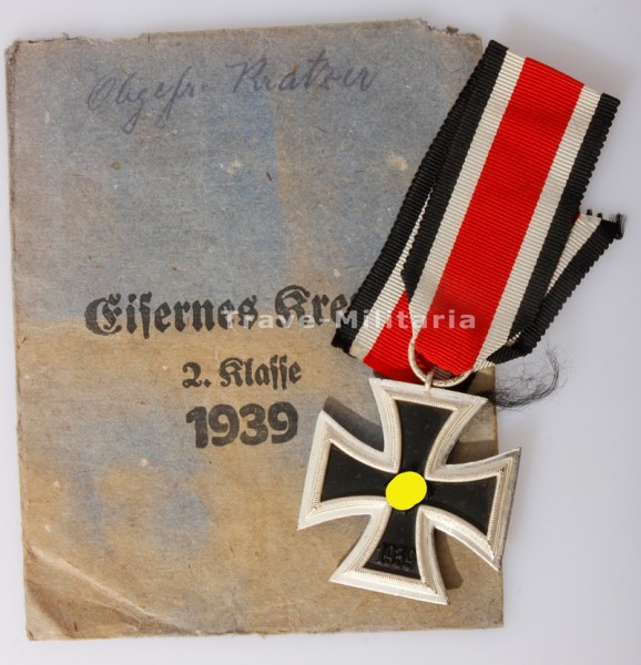 Eisernes Kreuz 2. Klasse 1939 mit Verleihungstüte "Brehmer"