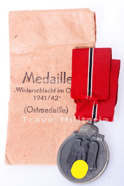 Medaille Winterschlacht im Osten 1941/42 (Ostmedaille) mit Umschlag