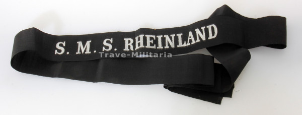Kaiserliche Marine Mützenband ,,S.M.S. Rheinland"