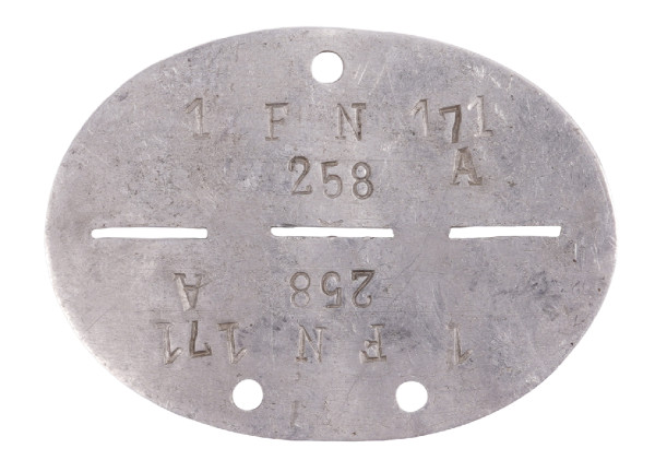 Erkennungsmarke 1. F. N. 171 258 A