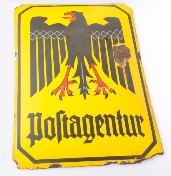 Emailleschild Postagentur