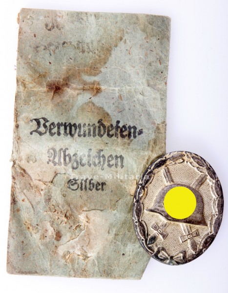 Verwundetenabzeichen in Silber mit Verleihungstüte