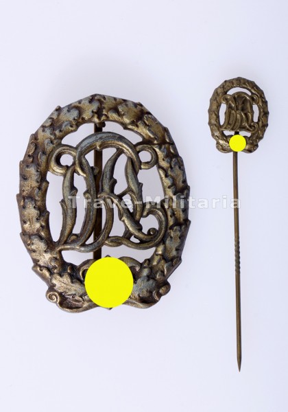 DRL Deutsches Reichssportabzeichen in Bronze mit Miniatur
