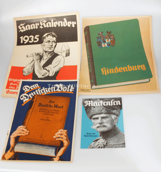 Werbeblätter für Bücher und Kalender