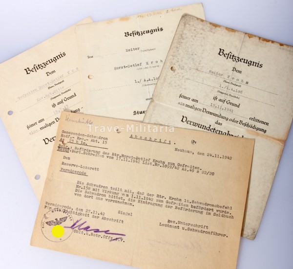 Urkundengruppe Krohn Kav. Rgt. Mitte