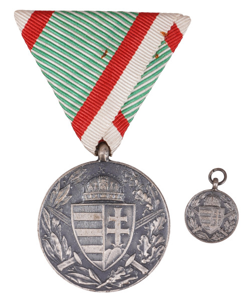 Ungarn Kriegserinnerungsmedaille 1914-1918 mit Miniatur