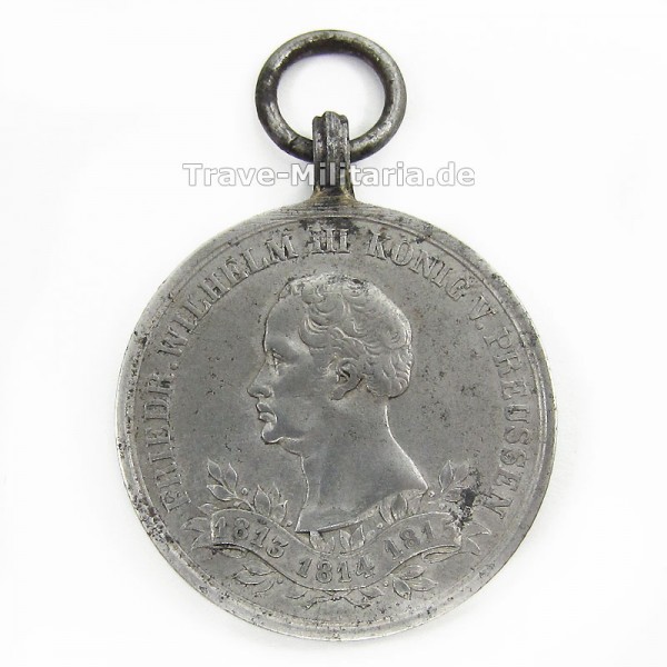 Preußen Kriegsdenkmünze 1863 für Nichtkämpfer von 1813-1815