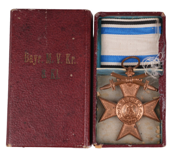Bayern Militärverdienstkreuz 3. Klasse mit Schwertern im Etui