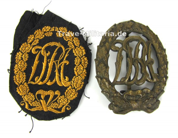 Reichssportabzeichen DRA Metall- und Stoffausführung